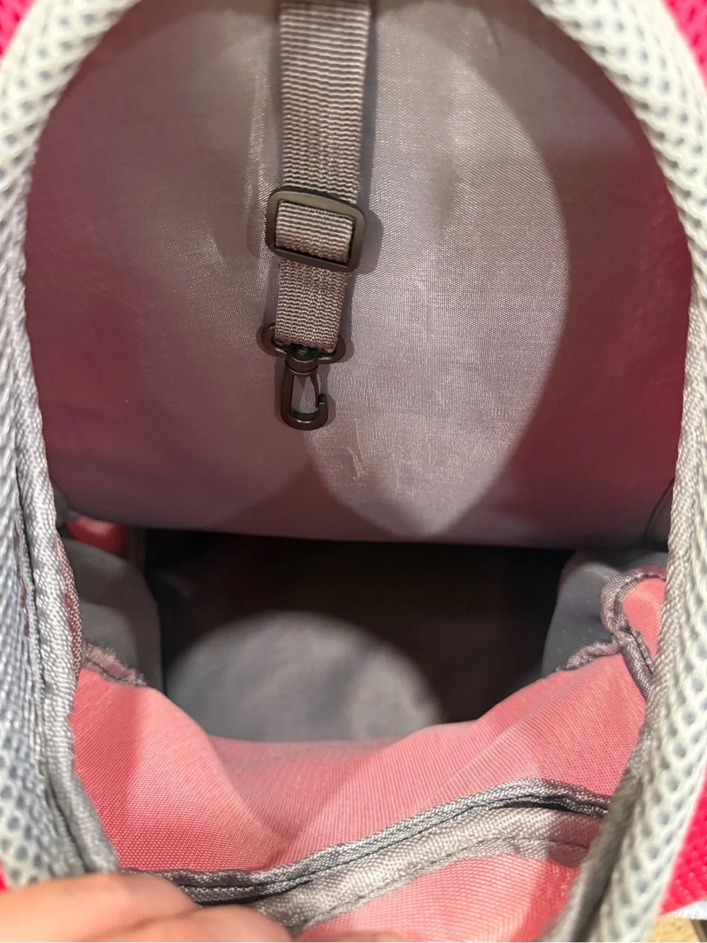 Pink & Gray Small Pet Carrier Backpack